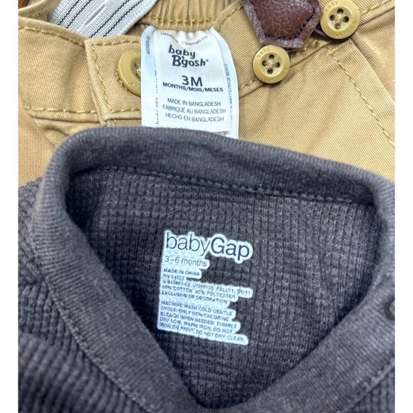 Baby Boy's Outfits - Pants, With Suspenders, Body Suit, & Sweatsuit - Size 3 Mon - Picture 8 of 8